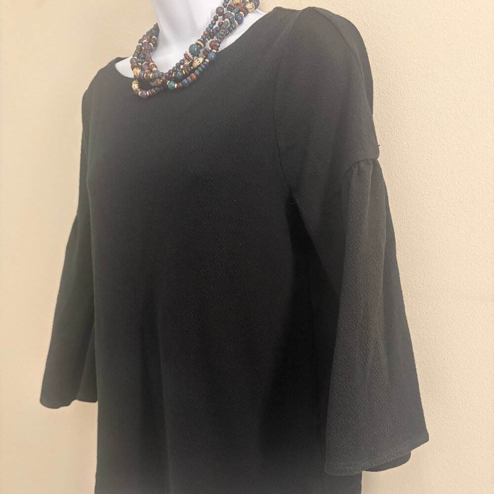 A New Day Black Crepe Top M
